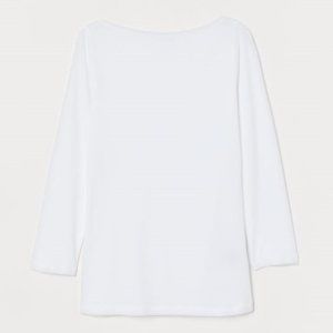 H&M Long Sleeve Jersey Tee White XXL